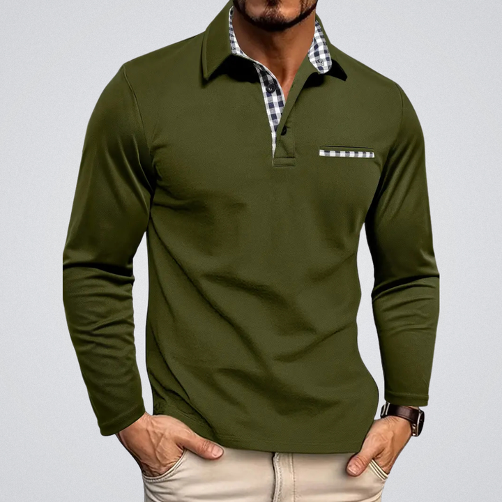 André Elegant Langærmet Polo til en sofistikeret stil